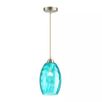 Светильник SAPPHIRE, E27 1x60Вт, цвет античная бронза, голубой