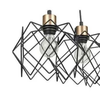 Светильник Scheletro, 3x60Вт E27, цвет чёрный, золото