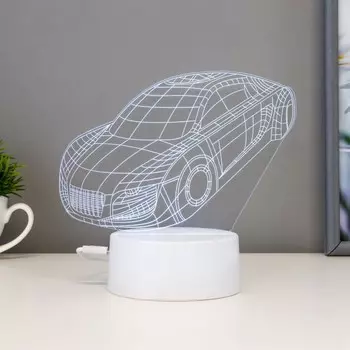 Светильник сенсорный "Авто" LED 7 цветов USB/от батареек белый