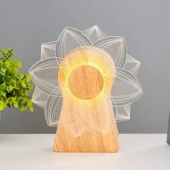 Светильник сенсорный «Цветок» LED крутится 6 Вт USB 15416 см RISALUX