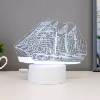 Светильник сенсорный «Фрегат» LED 7 цветов USB/от батареек белый