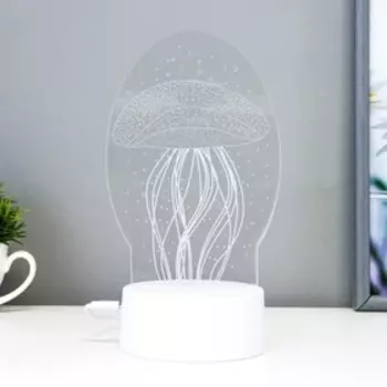 Светильник сенсорный "Медуза" LED 7 цветов USB/от батареек белый