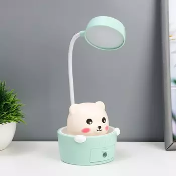 Светильник сенсорный с точилкой «Михалыч» LED, от USB/АКБ 6 Вт белый-зеленый 8625 см RISALUX 1006