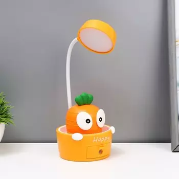 Светильник сенсорный с точилкой «Морковка» LED, от USB/АКБ 6 Вт оранжевый-желтый 8625 см RISALUX