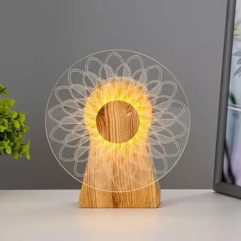 Светильник сенсорный «Узор» LED крутится 6 Вт USB 15416 см RISALUX