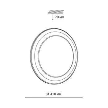 Светильник SETTA LED 48Вт 3000-6300K D410 IP43, с ПДУ