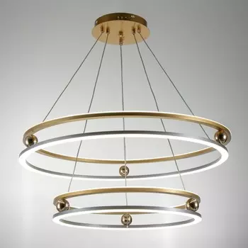 Светильник "Сферра" LED 272Вт 3000-6000К серо-золотой 64х65х7см BayerLux