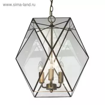 Светильник Shatir 3x40Вт E14 бронза 31x31x55см