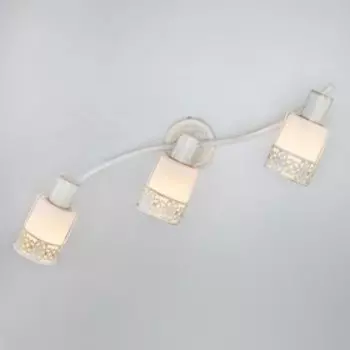 Светильник Silvia 3x40Вт E14 белый, золото