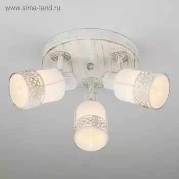 Светильник Silvia 3x40Вт E14 белый, золото