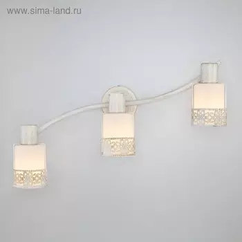 Светильник Silvia 3x40Вт E14 белый, золото