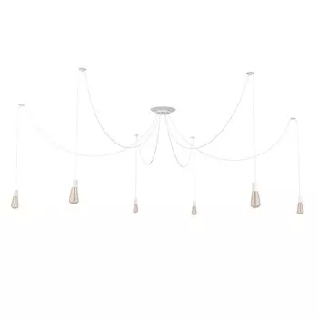 Светильник «Скин паук» 6хЕ27 40 Вт белый 303020-150 см