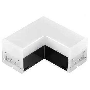 Светильник-соединитель L-образный с двумя сетевымм входами Novotech. Bits, 8Вт, Led, 58х117х117 мм, цвет чёрный