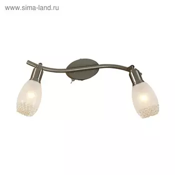 Светильник "Соната" 2x60Вт E14 хром 38x13x12см