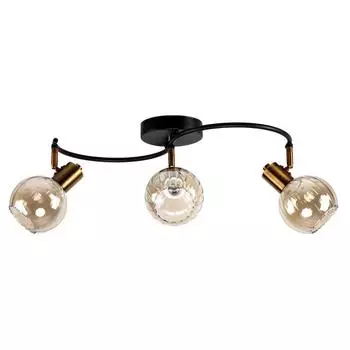 Светильник SP.020-63-52, 3x40Вт E14, цвет чёрный, золото