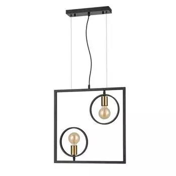 Светильник Speed, 2x60Вт E27, цвет чёрный, золото