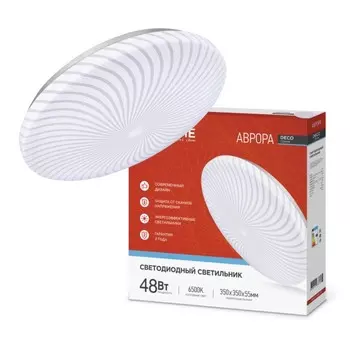 Светильник светодиодный «Аврора» 48Вт 230В 6500К 3120Лм 380х55 мм