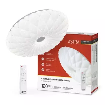 Светильник светодиодный COMFORT ASTRA 120Вт 230В 3000-6500K 9600Лм 500x100 мм, с пультом ДУ 946234
