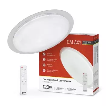Светильник светодиодный COMFORT GALAXY 120Вт 230В 3000-6500K 9600Лм 560x85 мм, с пультом ДУ 946234