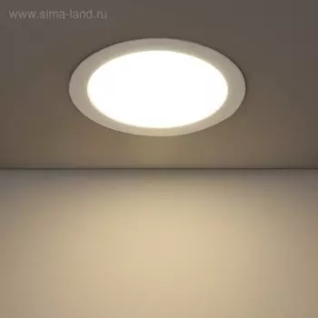 Светильник светодиодный DLR003, 18 Вт, 4200К, LED, цвет белый, d=205мм