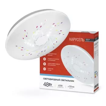 Светильник светодиодный «Карусель» 48Вт 230В 6500К 3120Лм 380х55 мм