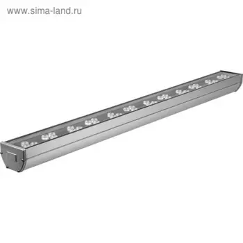 Светильник светодиодный LL-890, 36W, 6400К, 85-265V, IP65, 100x8,5x6,5 см, цвет серебро
