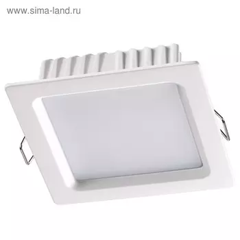 Светильник светодиодный LUNA, 12 Вт, 4100К, LED, цвет белый, d=100мм