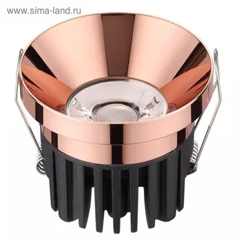 Светильник светодиодный METIS, 10 Вт, 3000К, LED, цвет бронза, d=70мм