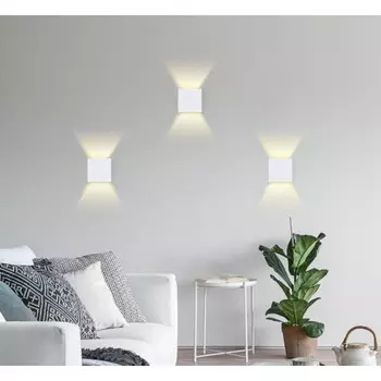 Светильник светодиодный настенный Ambrella light, Wall, FW137, LED, 10 Вт, 700Lum, 3000К, цвет белый, песок