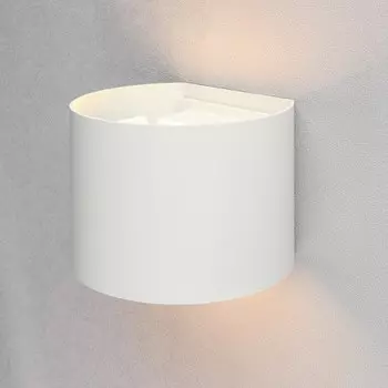 Светильник светодиодный настенный, 6 Вт, 450 Лм, 3000К, IP54, 220 В, металлический корпус, белый, свечение тёплое белое