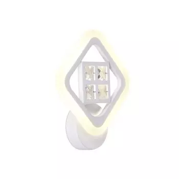 Светильник светодиодный настенный с хрусталём Ambrella light, Ice, FA284, LED, 15 Вт, 1125Lum, 3000-6400К, цвет белый