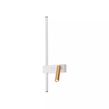 Светильник светодиодный настенный с выключателем на корпусе Ambrella light, LineTech, FL5207, LED, 7 Вт, 900Lum, 4200К, цвет белый песок, золото
