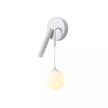 Светильник светодиодный настенный со сменной лампой Ambrella light, LineTech, FL66383, G9, 2 Вт, 150Lum, 4200К, цвет белый, белый матовый