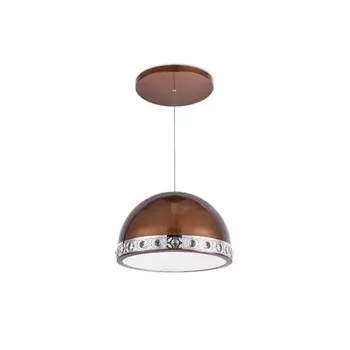 Светильник светодиодный подвесной Ambrella light, Ice, FA9497, LED, 36 Вт, 2700Lum, 4200К, цвет кофе, хром