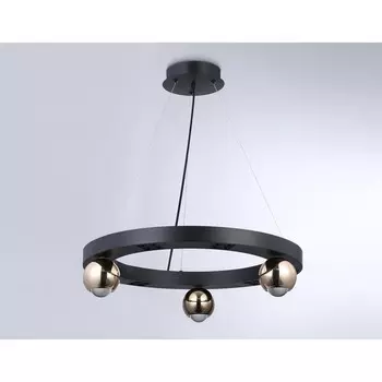Светильник светодиодный подвесной Ambrella light, LineTech, FL5961, LED, 32 Вт, 2400Lum, 4200К, цвет чёрный, золото