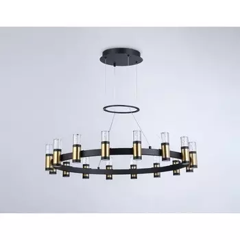 Светильник светодиодный подвесной Ambrella light, LineTech, FL6212, LED, 96 Вт, 7200Lum, 4200К, цвет чёрный, золото