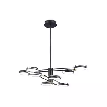 Светильник светодиодный подвесной Ambrella light, LineTech, FL51645, 8хLED, 67 Вт, 5025Lum, 3000-6400К, цвет чёрный, золото
