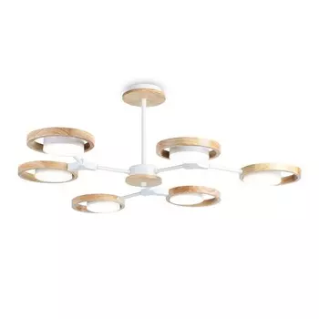 Светильник светодиодный подвесной Ambrella light, LineTech, FL51615, 6хLED, 42 Вт, 3150Lum, 3000-6400К, цвет белый, светлое дерево