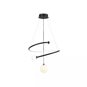Светильник светодиодный подвесной с пультом управления Ambrella light, LineTech, FL66303, G9, 39 Вт, 2925Lum, 3000-6400К, цвет чёрный, белый матовый