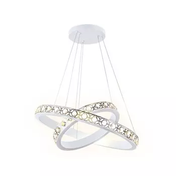 Светильник светодиодный подвесной с пультом Ambrella light, Ice, FA169, LED, 86 Вт, 6450Lum, 3000-6400К, цвет хром, белый