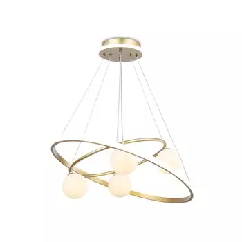 Светильник светодиодный подвесной со сменной лампой и с пультом управления Ambrella light, LineTech, FL66324, G9, 69 Вт, 5175Lum, 3000-6400К, цвет золото, белый матовый