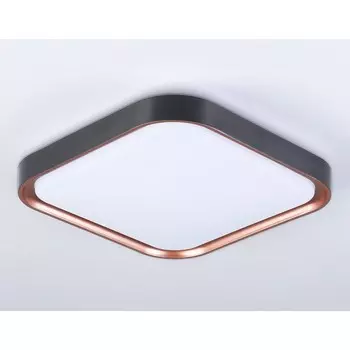 Светильник светодиодный потолочный Ambrella light, Air, FZ1271, LED, 27 Вт, 2025Lum, 5000К, цвет чёрный, розовое золото