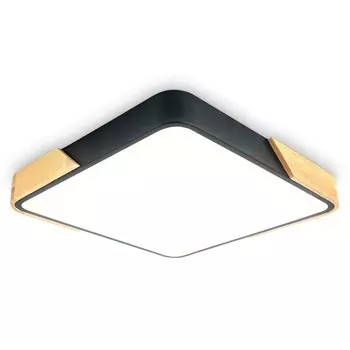 Светильник светодиодный потолочный Ambrella light, Design, FZ1317, LED, 45 Вт, 3375Lum, 5000К, цвет чёрный, светлое дерево