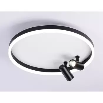 Светильник светодиодный потолочный с пультом управления Ambrella light, LineTech, FL5113, LED, 43 Вт, 3225Lum, 3000-6400К, цвет белый, чёрный