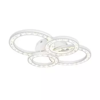 Светильник светодиодный потолочный с пультом Ambrella light, Ice, FA163, 4хLED, 120 Вт, 8400Lum, 3000-6400К, цвет белый
