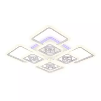 Светильник светодиодный потолочный с пультом Ambrella light, Ice, FA289, 8хLED, 176 Вт, 13200Lum, 3000-6400К, цвет белый
