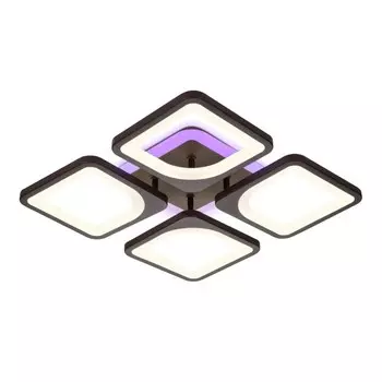 Светильник светодиодный потолочный с пультом Ambrella light, Original, FA442, 4хLED, 78 Вт, 5850Lum, 3000-6400К, цвет кофе