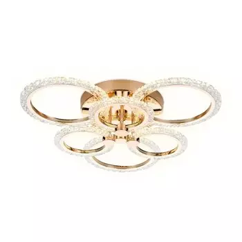 Светильник светодиодный потолочный с пультом Ambrella light, Original, FA418, 6хLED, 90 Вт, 6750Lum, 3000-6400К, цвет золото
