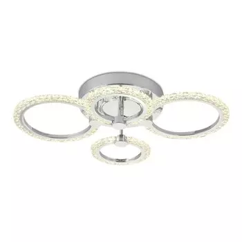 Светильник светодиодный потолочный с пультом Ambrella light, Original, FA412, 4хLED, 60 Вт, 4500Lum, 3000-6400К, цвет хром