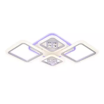 Светильник светодиодный потолочный с пультом Ambrella light, Ice, FA286, 4хLED, 101 Вт, 7575Lum, 3000-6400К, цвет белый